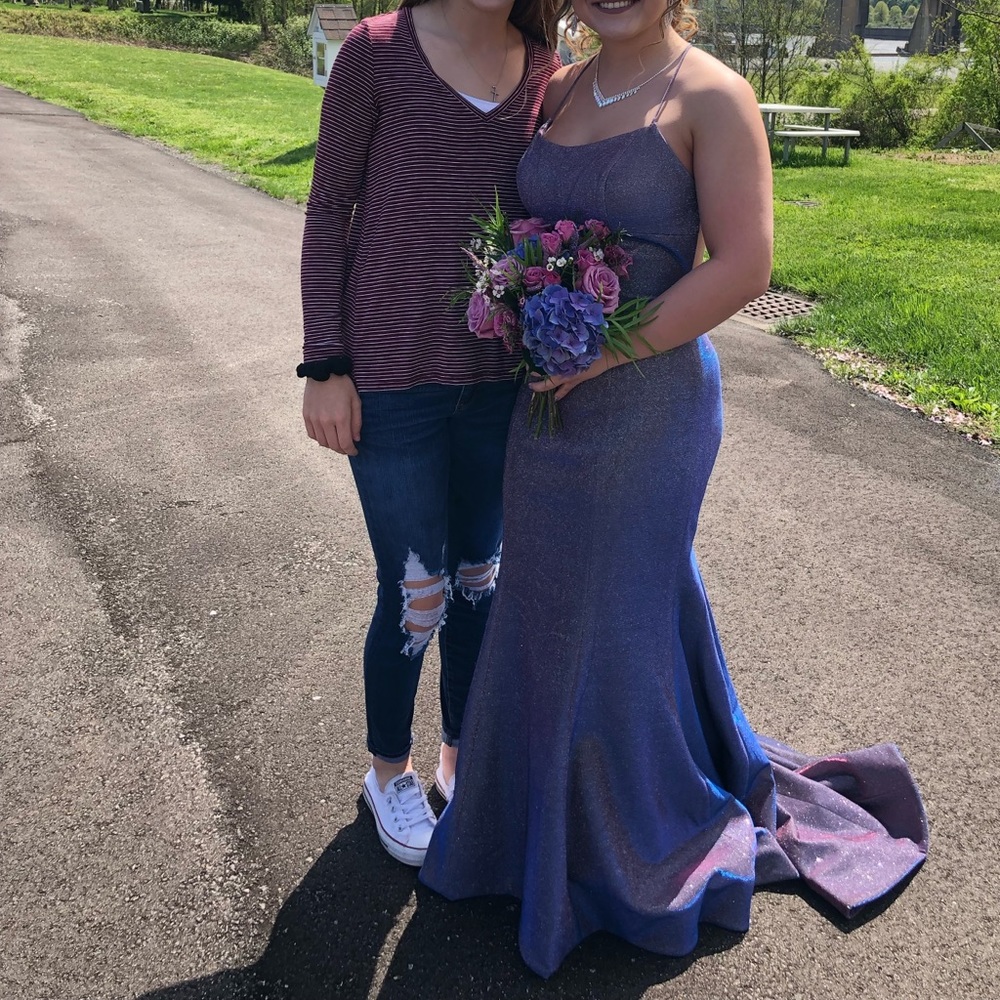 Sherri Hill Purple Metallic Prom Dress! #52614